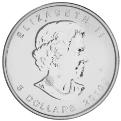 1 Unze Silber Maple Leaf 2010