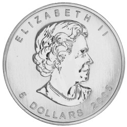 1 Unze Silber Maple Leaf 2005
