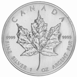 1 Unze Silber Maple Leaf 2005