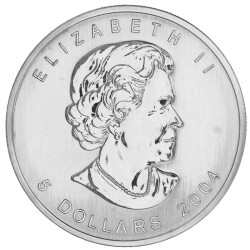 1 Unze Silber Maple Leaf 2004