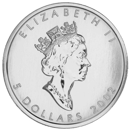1 Unze Silber Maple Leaf 2002
