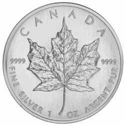 1 Unze Silber Maple Leaf 2002