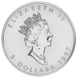 1 Unze Silber Maple Leaf 1997