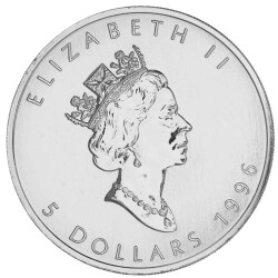 1 Unze Silber Maple Leaf 1996