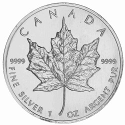1 Unze Silber Maple Leaf 1996