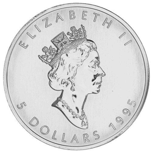 1 Unze Silber Maple Leaf 1995