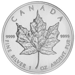 1 Unze Silber Maple Leaf 1995