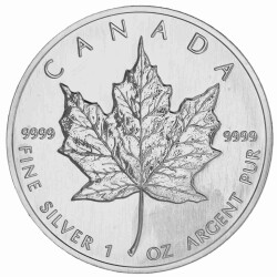 1 Unze Silber Maple Leaf 1992