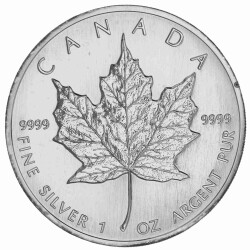 1 Unze Silber Maple Leaf 1991