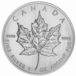 1 Unze Silber Maple Leaf 1989