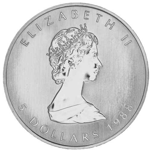 1 Unze Silber Maple Leaf 1988