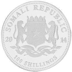 1 Unze Silber Elefant 2014