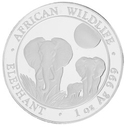 1 Unze Silber Elefant 2014