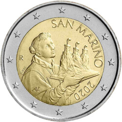 2 Euro Kursmünze San Marino 2020 bankfrisch -...