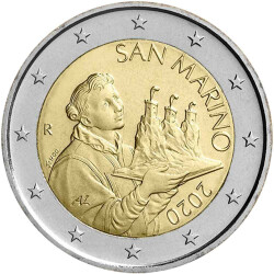 2 Euro Kursm&uuml;nze San Marino 2020 bankfrisch -...