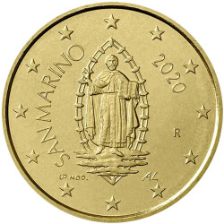 50 Cent Kursmünze San Marino 2020 bankfrisch -...