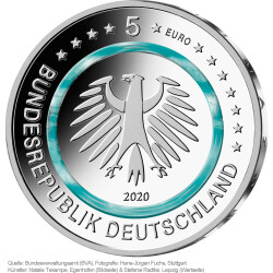 5 x 5 Euro Gedenkmünze Deutschland 2020 PP -...