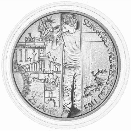 20 Euro Gedenkmünze Österreich 2014 Silber PP - 25 Jahre Fall des eisernen Vorhangs