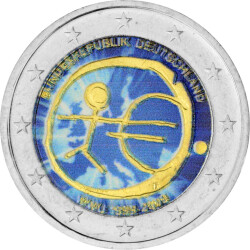 2 Euro Deutschland 2009 - 10 Jahre WWU - coloriert / mit...