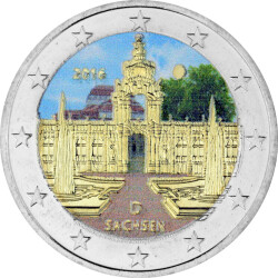 2 Euro Deutschland 2016 - Dresdner Zwinger - coloriert /...