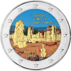 2 Euro Gedenkm&uuml;nze Malta 2020 bfr. - Tempel von...