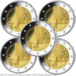 5 x 2 Euro Gedenkmünze Deutschland 2020 bfr. -...