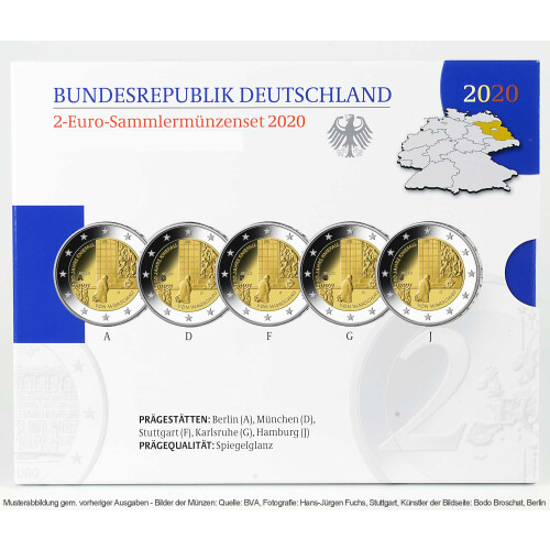 2 Euro Gedenkmünze Deutschland 2020 PP - Kniefall von Warschau - im Blister