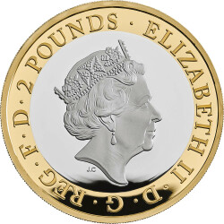 2 Pfund Großbritannien 2020 Silber PP vergoldet - Mayflower