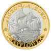 2 Pfund Großbritannien 2020 Silber PP vergoldet - Mayflower