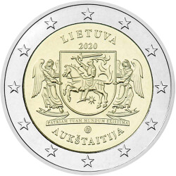 2 Euro Gedenkm&uuml;nze Litauen 2020 bfr. -...