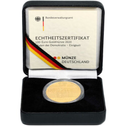 100 Euro Deutschland 2020 Gold st - Einigkeit