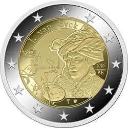 2 Euro Gedenkmünze Belgien 2020 st - Jan van Eyck -...