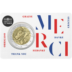 2 Euro Gedenkmünze Frankreich 2020 st - Medizinische Forschung - im Blister MERCI