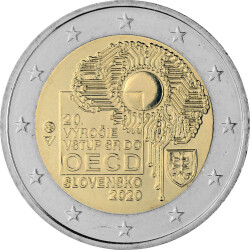 2 Euro Gedenkm&uuml;nze Slowakei 2020 bfr. - OECD