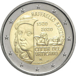 2 Euro Gedenkmünze Vatikan 2020 st - Raffaello...