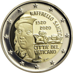 2 Euro Gedenkmünze Vatikan 2020 PP - Raffaello...