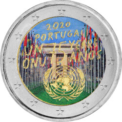 2 Euro Gedenkmünze Portugal 2020 bfr. - UNO - coloriert