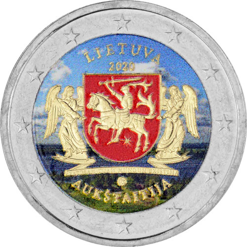 2 Euro Gedenkmünze Litauen 2020 bfr. - Aukstaitija / Oberlitauen - coloriert