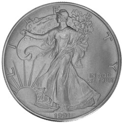 1 Unze Silber American Eagle 1991