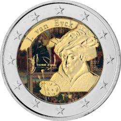 2 Euro Belgien 2020 st - Jan van Eyck - coloriert / mit...