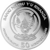 50 Francs Ruanda 2021 - 1 Unze Silber PP - African Ounce: Okapi
