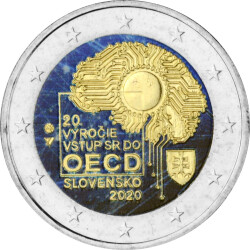 2 Euro Gedenkm&uuml;nze Slowakei 2020 bfr. - OECD -...