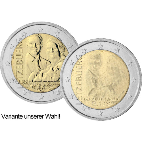 2 Euro Gedenkmünze Luxemburg 2020 bfr. - Geburt von Prinz Charles (Variante egal)