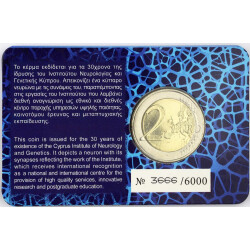 2 Euro Gedenkmünze Zypern 2020 st - Neurologie & Genetik - in CoinCard