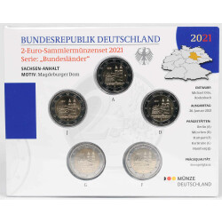 2 Euro Gedenkmünze Deutschland 2021 st - Magdeburger Dom - im Blister