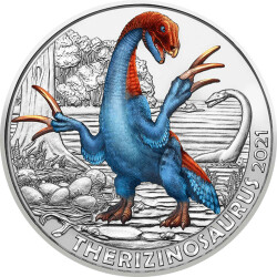 3 € Österreich 2021 Super Saurier Therizinosaurus Cheloniformis (6.)