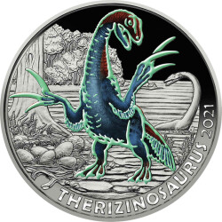 3 € Österreich 2021 Super Saurier Therizinosaurus Cheloniformis (6.)