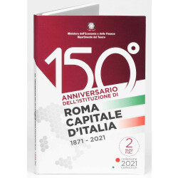 2 Euro Gedenkmünze Italien 2021 st - Rom - im Blister