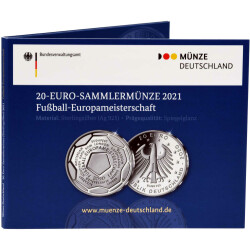 20 Euro Deutschland 2021 Silber PP - Fußball EM