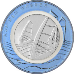 5 x 10 Euro Gedenkmünze Deutschland 2021 bfr. - Auf dem Wasser - A D F G J